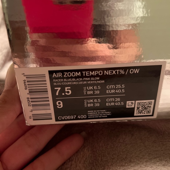 Off White X Nike Air Zoom Tempo Next% ‘Pink Glow’ - Picture 5 of 6